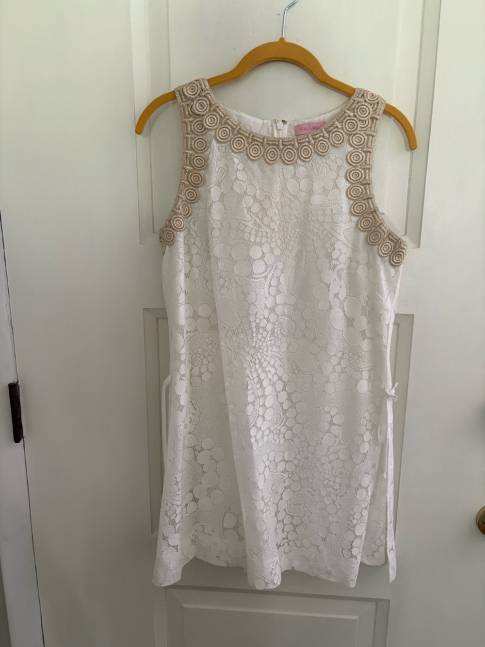 Lilly Pulitzer White Dress with Pink Label